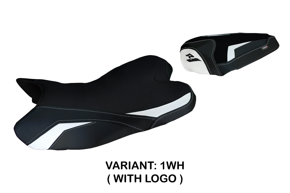 Tappezzeria Italia Yamaha YZF R1 2009-2014 Seat Cover in White and Black
