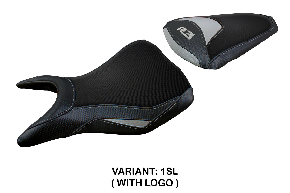 Tappezzeria Italia Yamaha YZF R3 2015-2024 Seat Cover in Silver