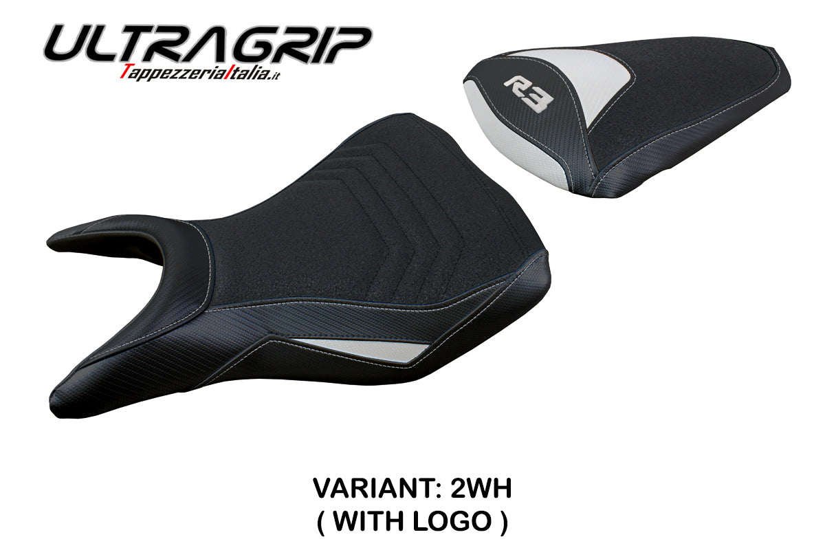 Tappezzeria Italia Yamaha YZF R3 2015-2024 Seat Cover Ultragrip in White