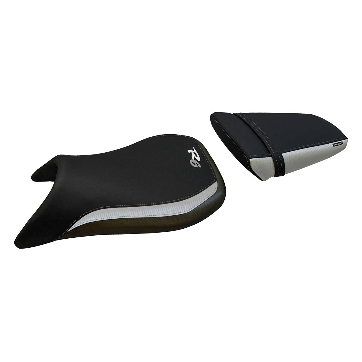 Tappezzeria Italia Yamaha YZF R6 2003-2005 Seat Cover in Silver and Black