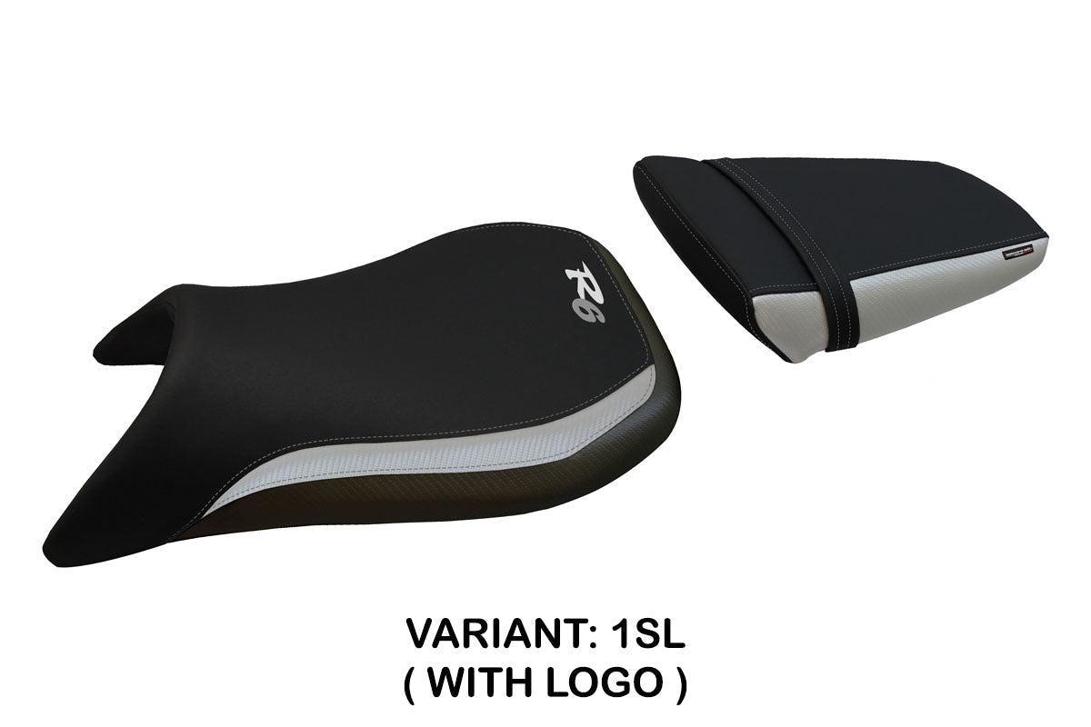 Tappezzeria Italia Yamaha YZF R6 2003-2005 Seat Cover in Silver and Black