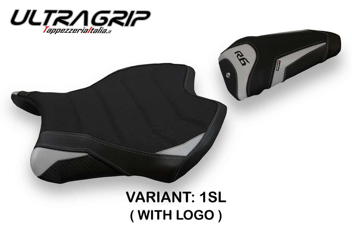 Yamaha YZF R6 2017-2025 Seat Cover Tappezzeria Italia Ultragrip in Silver