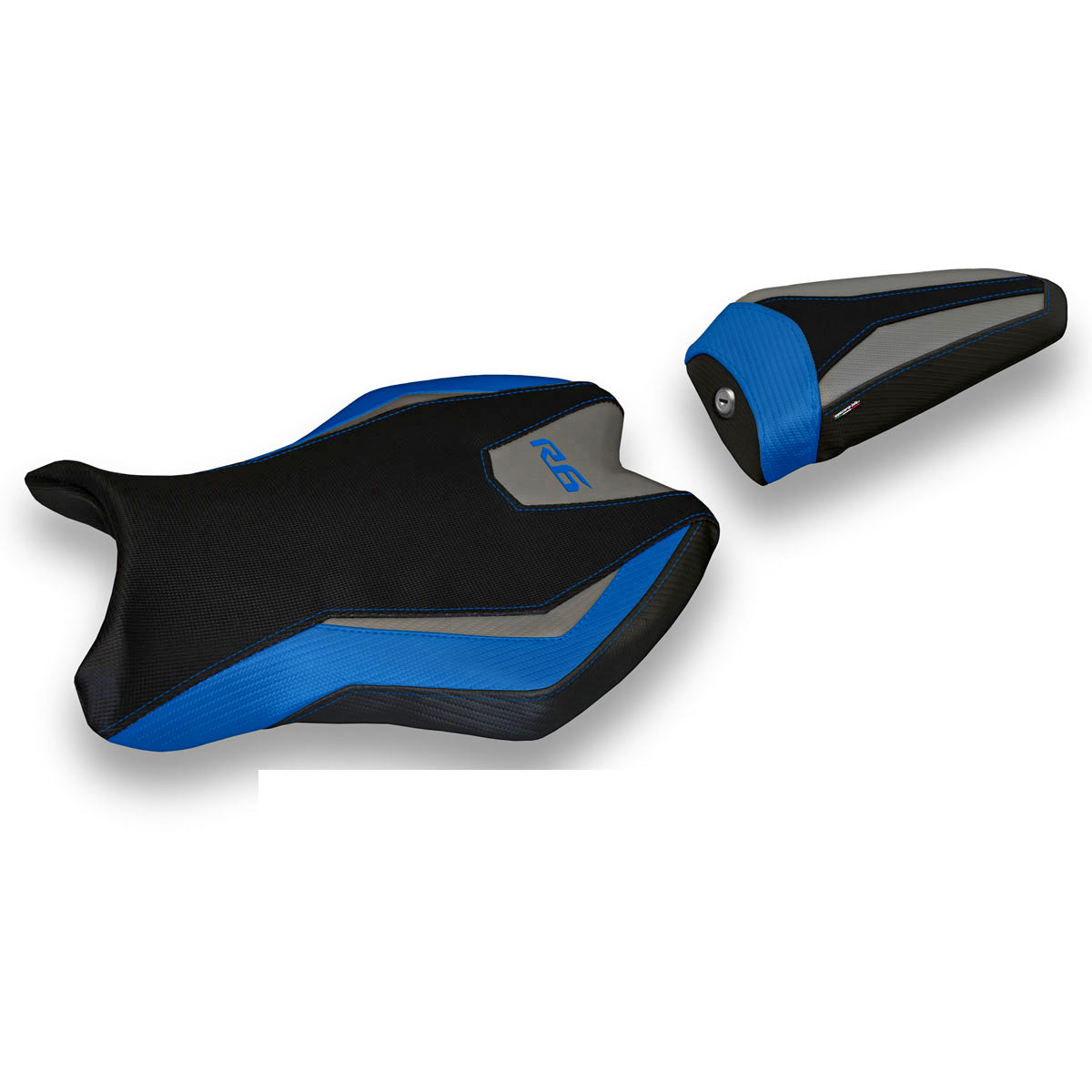 Tappezzeria Italia Yamaha YZF R6 2017-2025 Seat Cover in Blue and Grey SE
