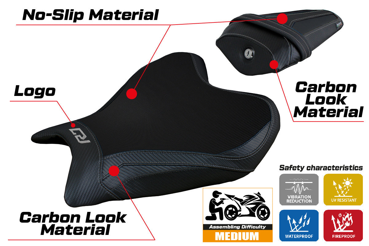 Tappezzeria Italia Yamaha YZF R7 2021-2025 Seat Cover in Black