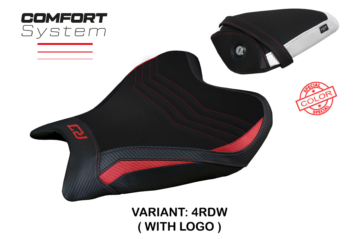 Tappezzeria Italia Yamaha YZF R7 2021-2025 Seat Cover Comfort in Red, White and Black SE