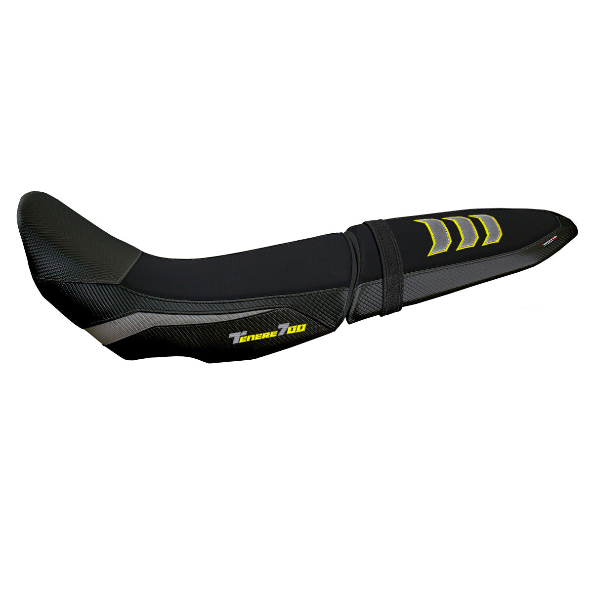 Tappezzeria Italia Yamaha Tenere 700 2019-2025 Seat Cover Ultragrip in Grey and Yellow FR