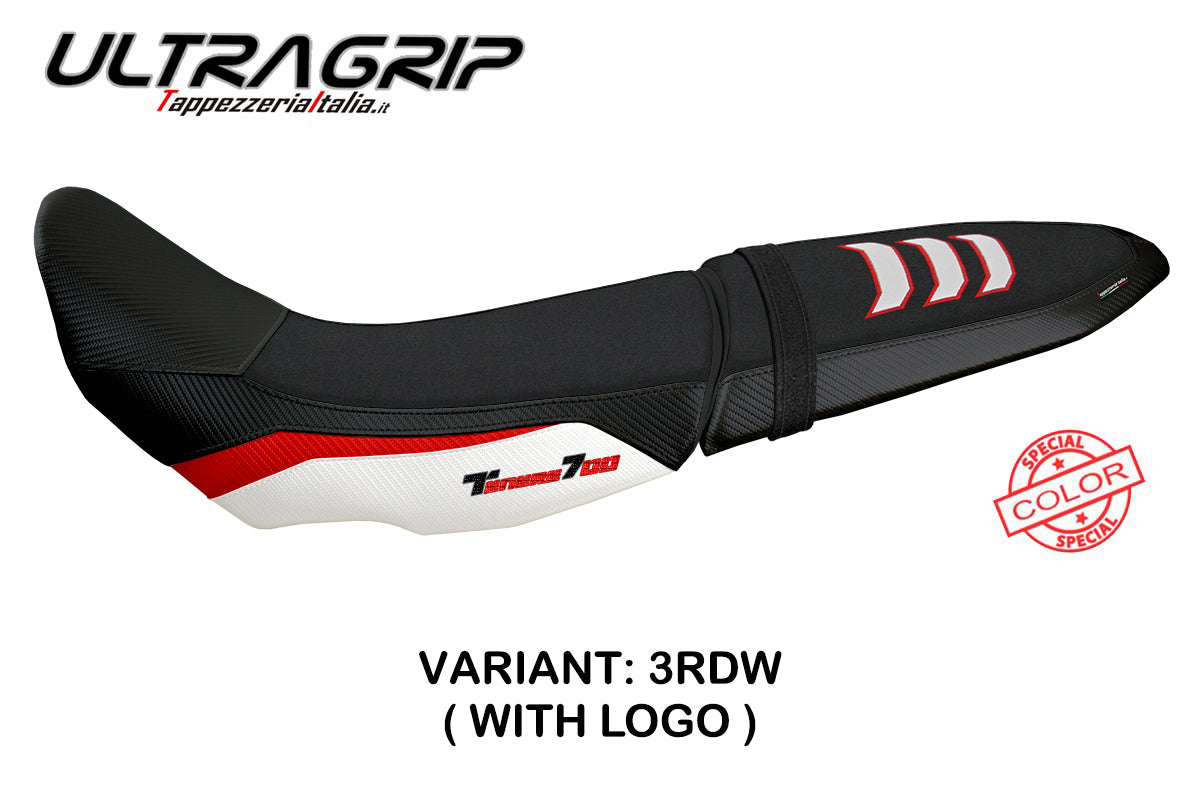 Tappezzeria Italia Yamaha Tenere 700 2019-2025 Seat Cover Ultragrip in Red and White FR