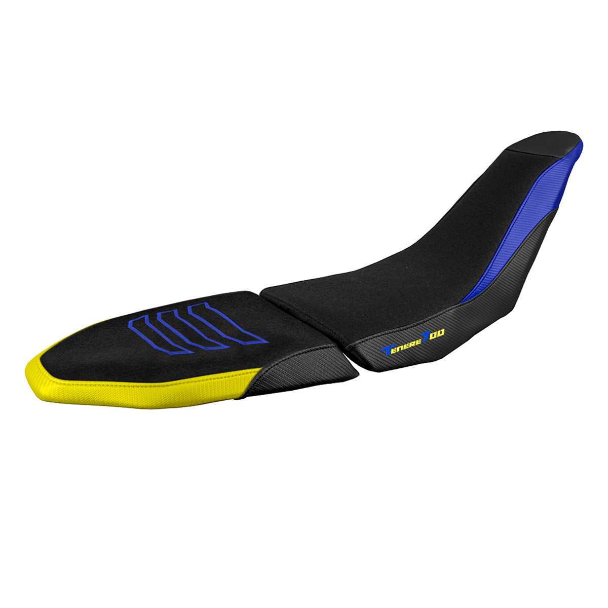 Tappezzeria Italia Yamaha Tenere 700 Raid 2022-2025 Seat Cover Ultragrip in Yellow and Blue