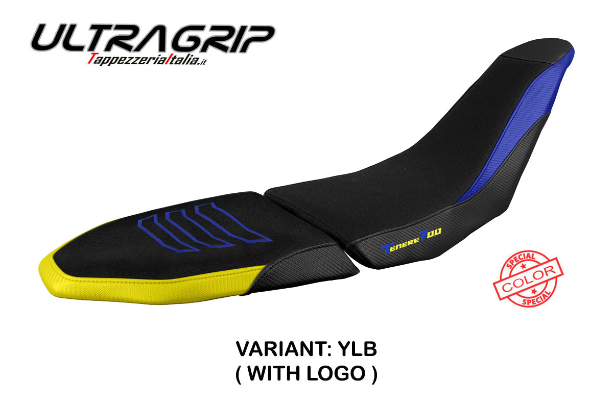Tappezzeria Italia Yamaha Tenere 700 Raid 2022-2025 Seat Cover Ultragrip in Yellow and Blue
