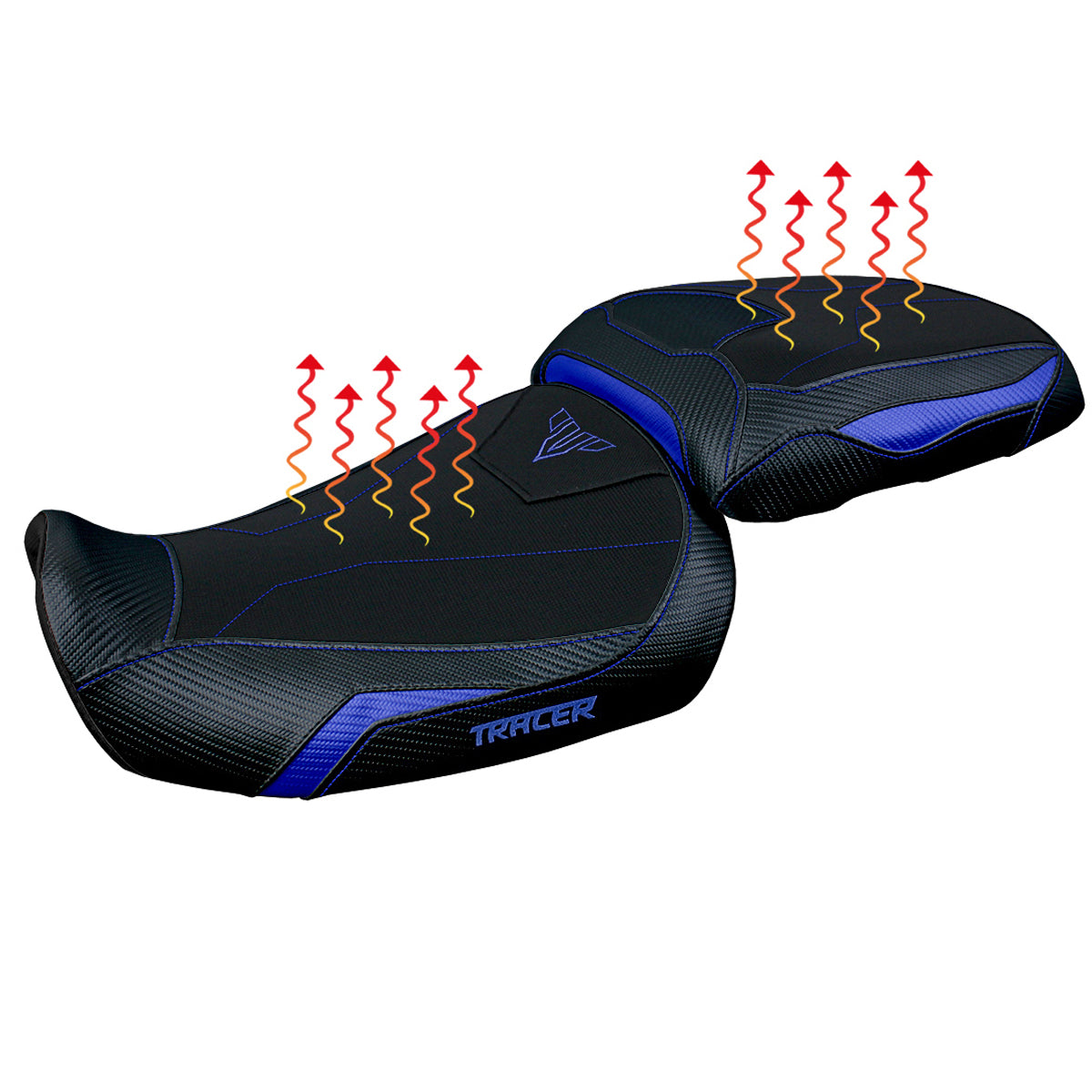 Tappezzeria Italia Yamaha Tracer 9 9GT 2021-2024 Seat Cover Comfort Heated in Blue