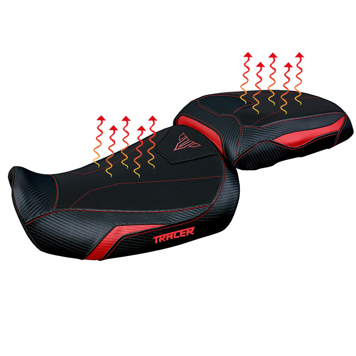 Tappezzeria Italia Yamaha Tracer 9 9GT 2021-2024 Seat Cover Comfort Heated in Red