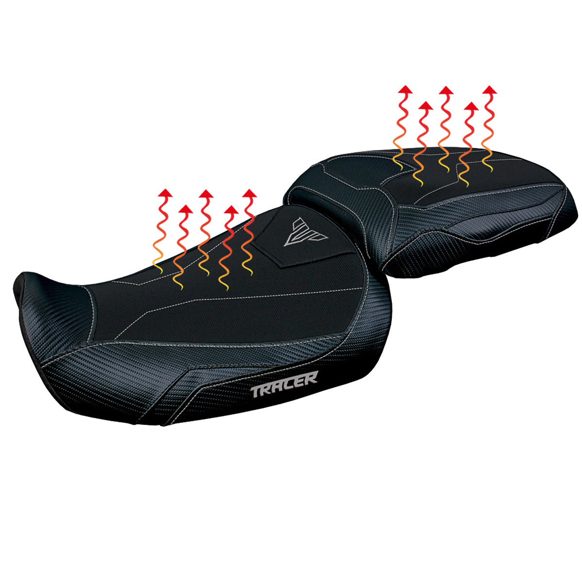 Tappezzeria Italia Yamaha Tracer 9 9GT 2021-2024 Seat Cover Comfort Heated in Black