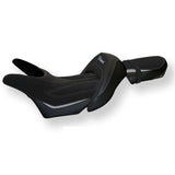 Tappezzeria Italia Yamaha V-Max 1700 2008-2017 Seat Cover in Velvet Silver and Black
