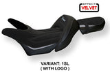 Tappezzeria Italia Yamaha V-Max 1700 2008-2017 Seat Cover in Velvet Silver and Black