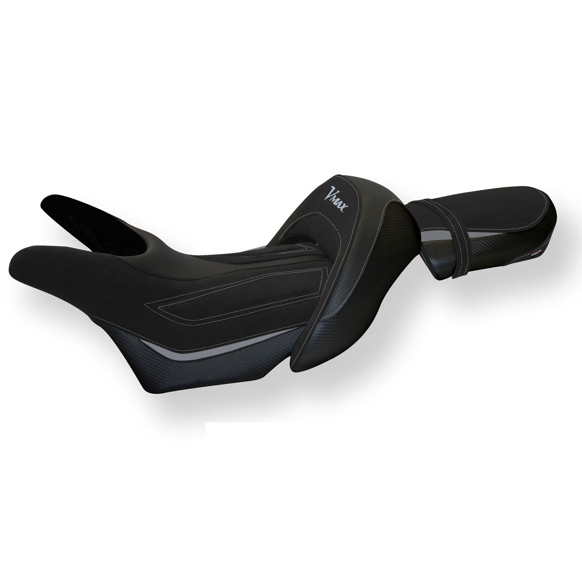 Tappezzeria Italia Yamaha V-Max 1700 2008-2017 Seat Cover in Velvet Grey and Black
