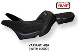 Tappezzeria Italia Yamaha V-Max 1700 2008-2017 Seat Cover in Velvet Grey and Black