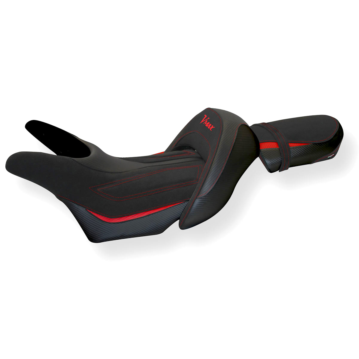 Tappezzeria Italia Yamaha V-Max 1700 2008-2017 Seat Cover in Velvet Red and Black