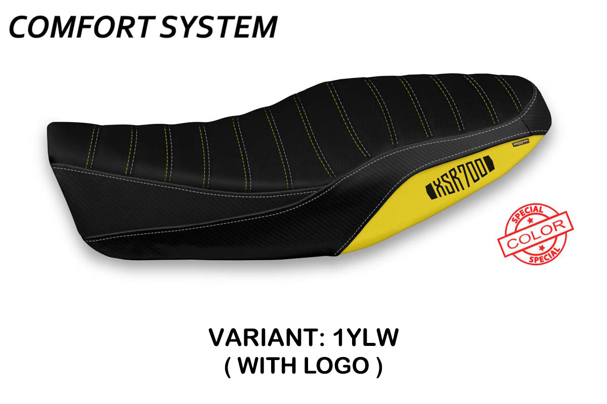 Tappezzeria Italia Yamaha XSR 700 2016-2020 Seat Cover Comfort in Yellow and White