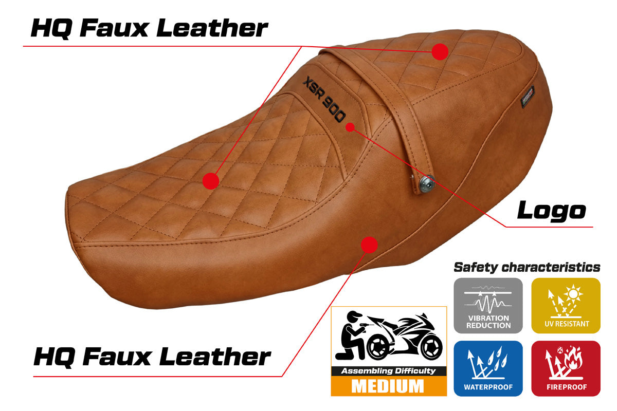Tappezzeria Italia Yamaha XSR 900 2022-2025 Seat Cover in Vintage Brown
