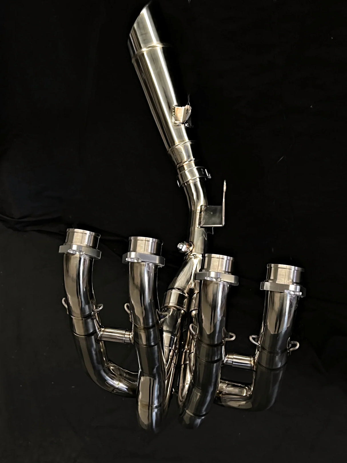 Vandemon Polished Titanium Exhaust System Ninja ZH2 2020-25 KAWAZH2TIEXHSYSPOLB VA-10