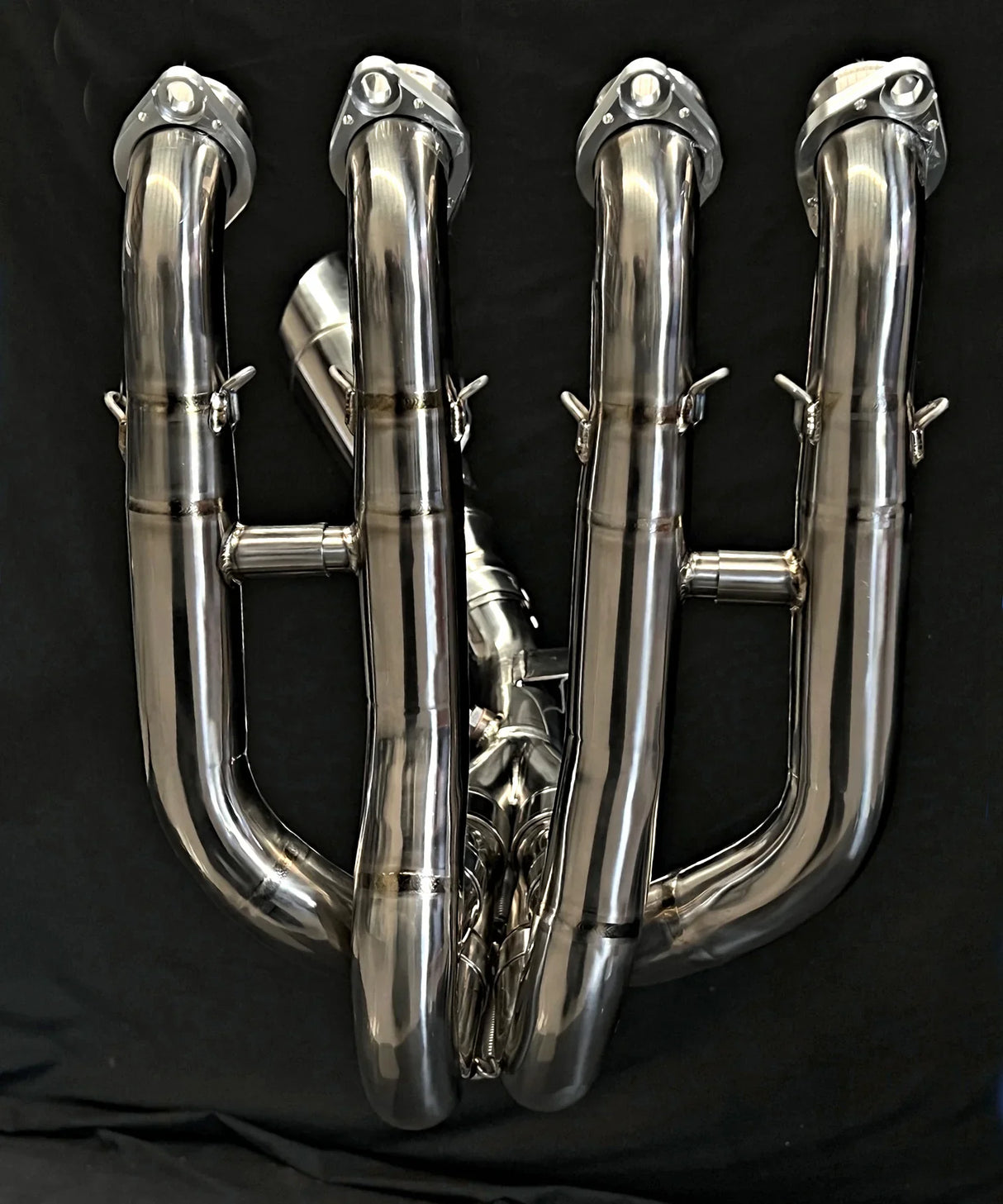 Vandemon Polished Titanium Exhaust System Ninja ZH2 2020-25 KAWAZH2TIEXHSYSPOLB VA-10