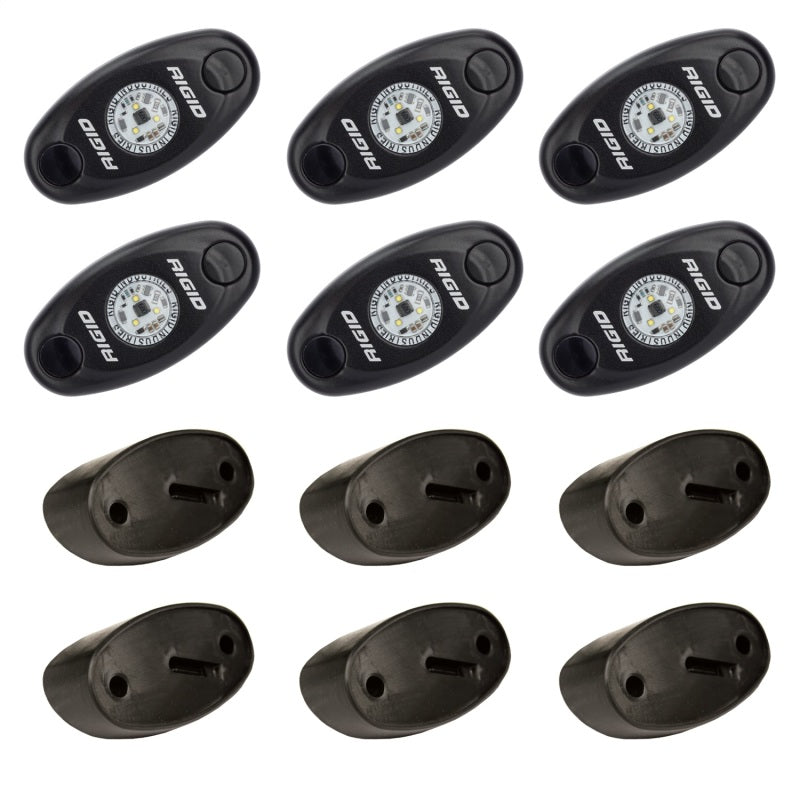 Rigid Industries Rock Light Kit- Amber (6 lights) 400293