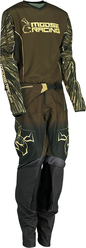 MOOSE RACING Youth Agroid Jersey - Olive/Tan - Small 2912-2277