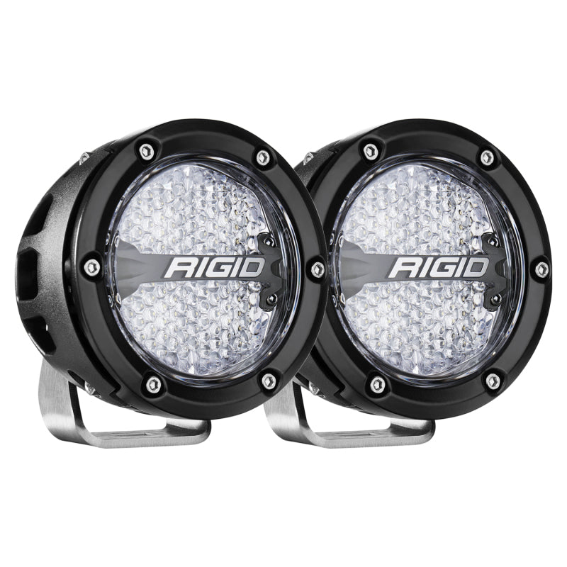 Rigid Industries 360-Series 4in LED Off-Road Diffused Beam - RGBW Backlight (Pair) 36400