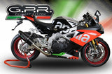 Aprilia Tuono V4 1100-Rr 2015-2016 Exhaust GPR Slip-on Furore Nero