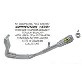 71206CP Arrow K63 S1000RR 20-25/M1000RR 23-24 Competition Evo Full Exhaust Titanium with STEEL headers