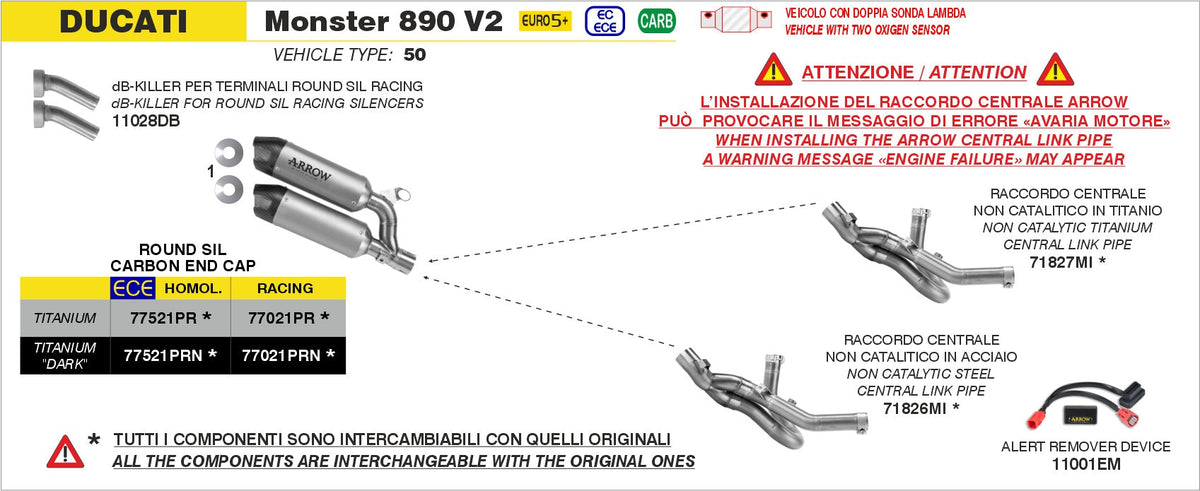 Arrow 71827MI exhaust component
