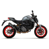 Arrow Ducati Monster 937 '21/22 Homologated Aluminum Dark Indy Race Silencer With Welded Link Pipe 71939akn