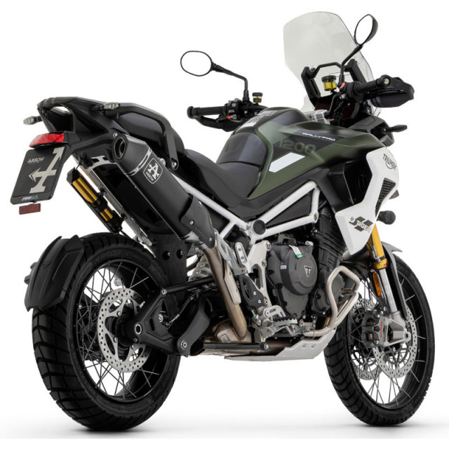 72506VAN Arrow Veloce Homol Slip-on Exhaust, Aluminum Dark for Triumph Tiger 900 24-25