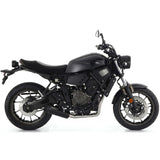 74509rbn Arrow Yamaha Xsr 700 21-24  Homologated Nichrom Dark Rebel Silencer With Aluminum Dark Endcap