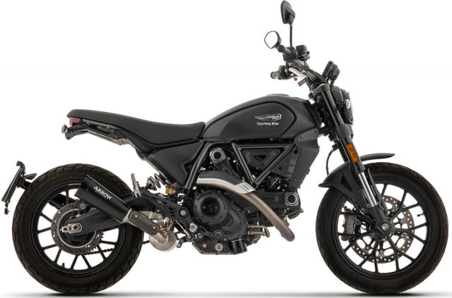 Arrow Rebel Slip-on Exhaust, Aluminum Dark for Ducati Scrambler 800 2025 2026 77524RBN