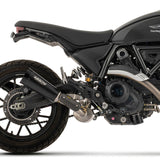 Arrow Rebel Slip-on Exhaust, Aluminum Dark for Ducati Scrambler 800 2025 2026 77524RBN
