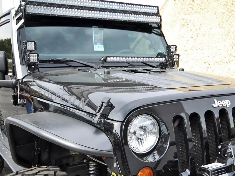 Rigid Industries Jeep JK - Double A-Pillar Mount - Mounts 2 sets of Dually/D2 40335