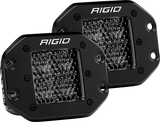 Rigid Industries D Series PRO Midnight Edition - Spot - Diffused - Pair 212513BLK