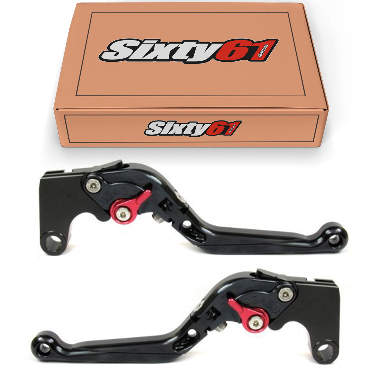 Suzuki Black Brake & Clutch Levers, Adjustable Sliding Folding