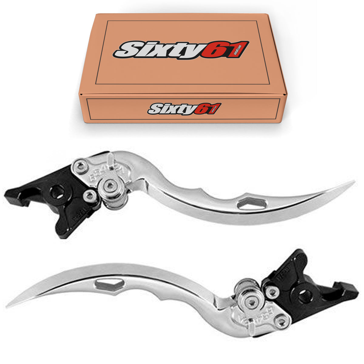 Kawasaki Chrome Brake & Clutch Levers, Adjustable Blade Style