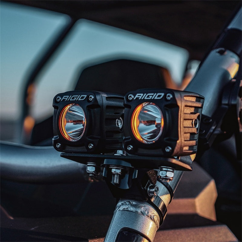 Rigid Industries Revolve Pod w/Amber Trim Ring - Pair 491613