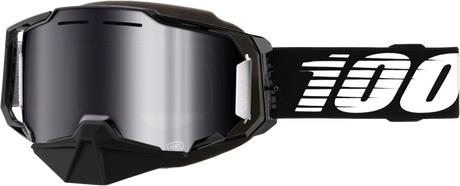 Armega Snowmobile Goggle Blk W/ Slvr Flash Mirror Lens