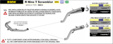 ARROW 71761MI BMW R nineT Scrambler Exhaust Collector Pipes This product fits only ARROW slip-on exhaust. It does not fit the original OEM silencer
