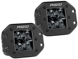 Rigid Industries D2 - Midnight Edition Flush Mount Spot Lights 212213BLK