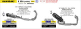 Arrow  Kawasaki  Z650 / Ninja 650 / Versys 650 E5+ 2025 Full System With Veloce Aluminium Dark Silencer - 77501van