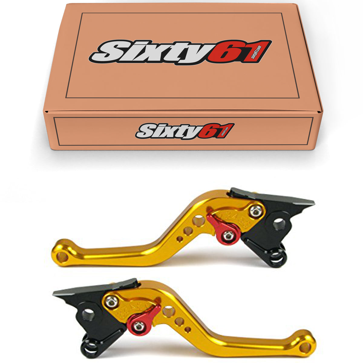 Triumph Brake & Clutch Levers, Gold Shorty Adjustable
