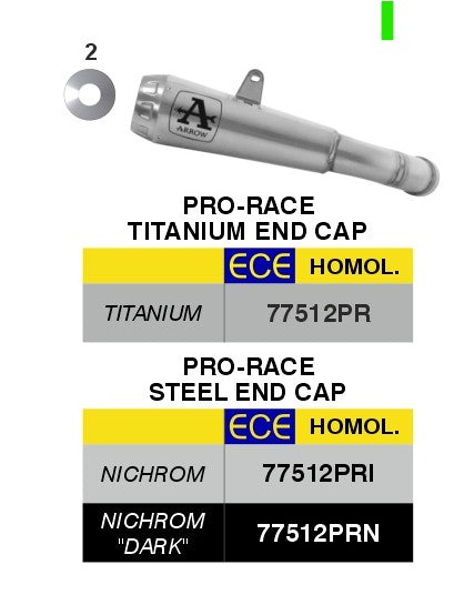Arrow  Pro-Race Nichrom Titanium   Silencer Ktm 990 Rc R 2026 77512PR