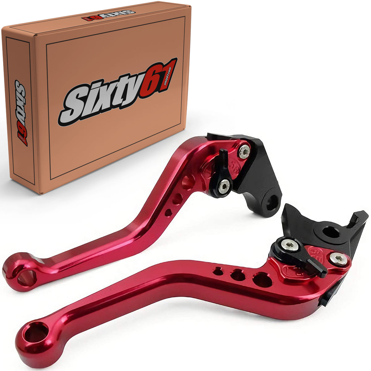 Ducati Brake & Clutch Levers, Red Shorty Adjustable