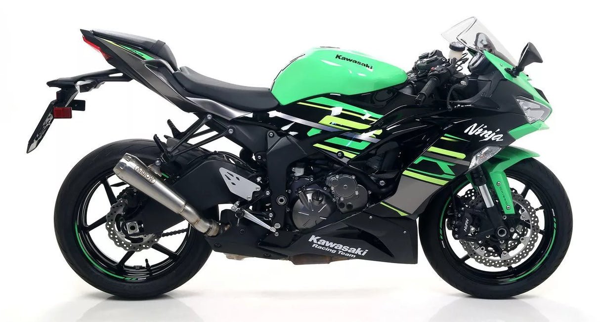 Arrow Pro-Race Slip-on Exhaust Nichrome with Steel End Cap ZX-6R 636 2009-2025 2026  71898PRI