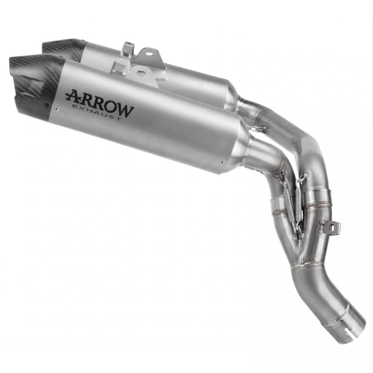 Arrow DUCATI HYPERMOTARD / HYPERMOTARD SP V2 E5+ 2026 LH+RH ROUND TITANIUM SILENCERS + LINK PIPE 77018PR